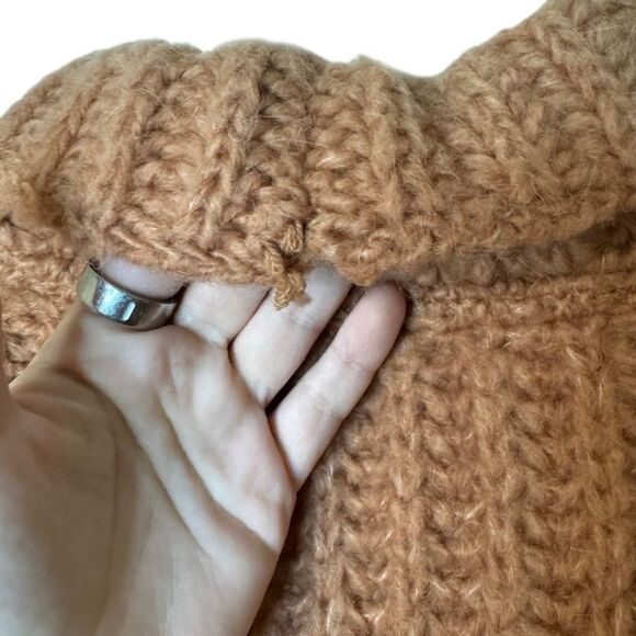 Free People Alpaca & Wool Blend Papaya Chunky Knit Sweater - Picture 10 of 12